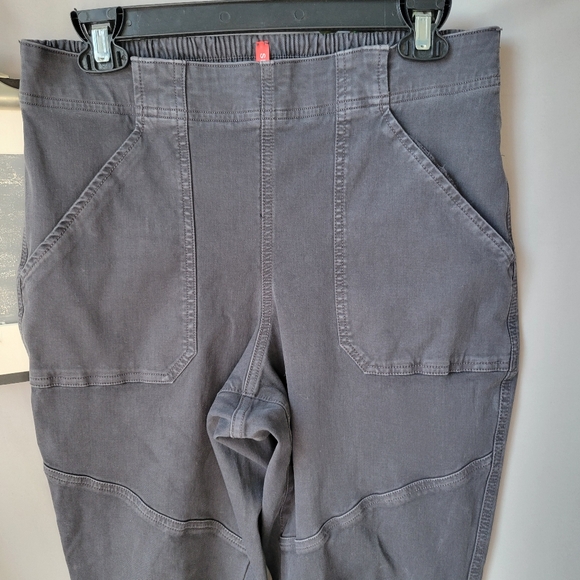 Spanx Stretch Twill Cargo Jogger Pant Washed Black Gray L - Picture 4 of 12